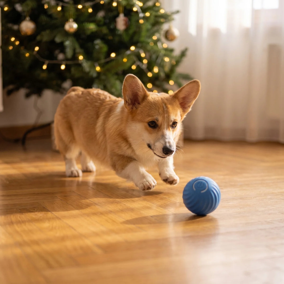 Pelota inteligente que rueda sola para perros y gatos, con USB-C, rueda y cambia de rumbo sola