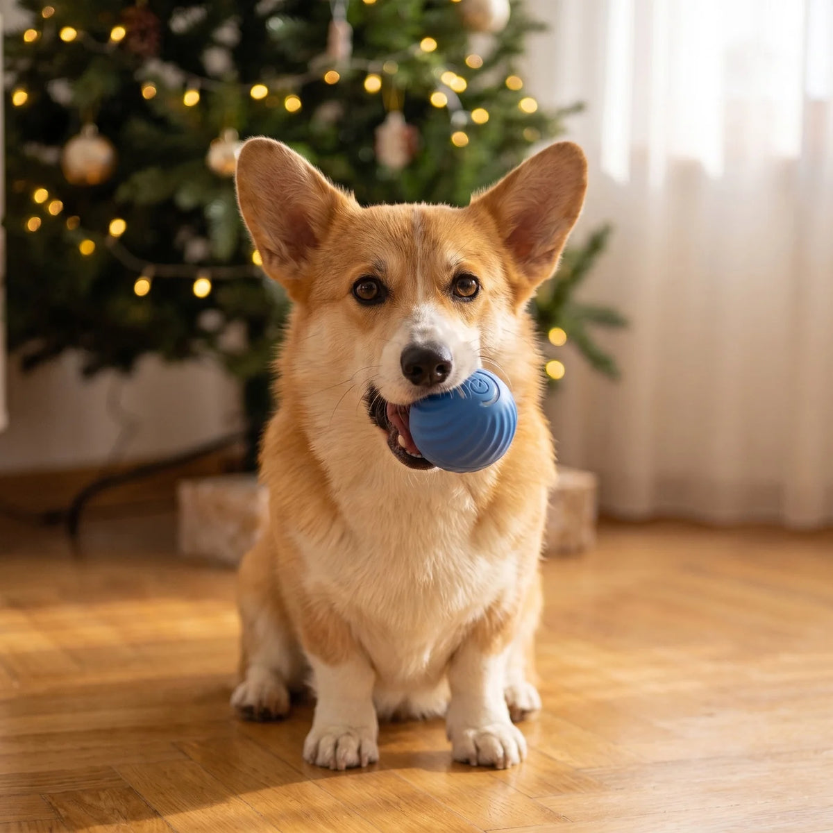 Pelota inteligente que rueda sola para perros y gatos, con USB-C, la caza, y vuelta a empezar